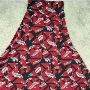 Women's Small Maxi Skirt Feather Print - Lularoe